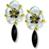 Sapphire Jewelry | Pearl Earrings*Alex Soldier Blossom Convertible Earrings with Carved Mother Of Pearl & Onyx