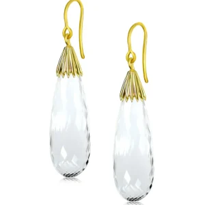 Citrine Jewelry | Stud Earrings*Alex Soldier Blossom Convertible Earrings with Quartz & Carved Mother Of Pearl