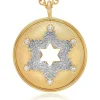 Pendants | For Men*Alex Soldier Circular Diamond Star Of David Pendant/Necklace