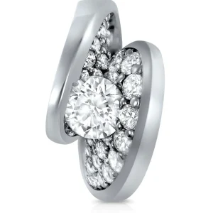 Modern & Elegant*Alex Soldier Dance Of Life Diamond Engagement Ring