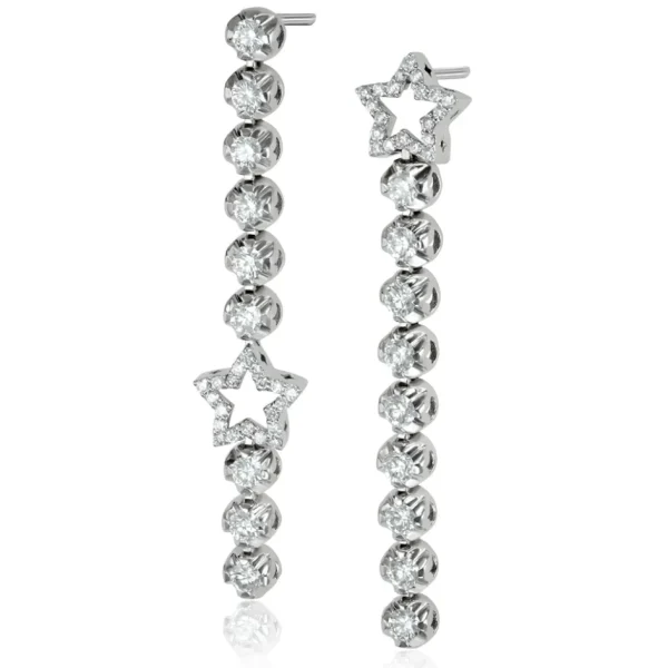 Diamond Earrings | Drop Dangle Earrings*Alex Soldier Diamond Star Drop Earrings