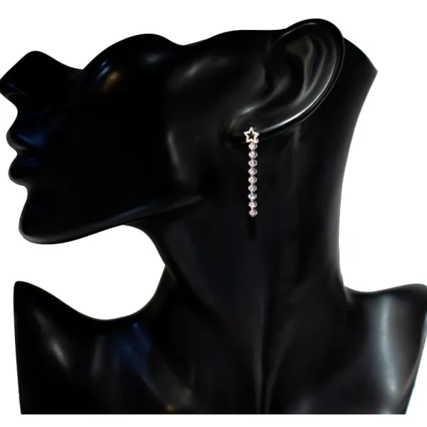 Diamond Earrings | Drop Dangle Earrings*Alex Soldier Diamond Star Drop Earrings