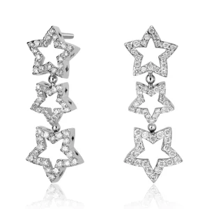 Diamond Jewelry | Diamond Earrings*Alex Soldier Diamond Trinity Star Drop Earrings