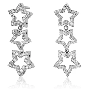 Diamond Jewelry | Diamond Earrings*Alex Soldier Diamond Trinity Star Drop Earrings