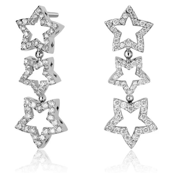 Diamond Jewelry | Diamond Earrings*Alex Soldier Diamond Trinity Star Drop Earrings