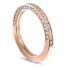 Classic*Alex Soldier Eternal Love Diamond Crescent Wedding Band