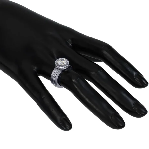 Halo*Alex Soldier Eternal Love Diamond Elevated Halo Engagement Ring