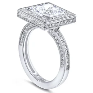 Halo*Alex Soldier Eternal Love Diamond Princess Halo Engagement Ring