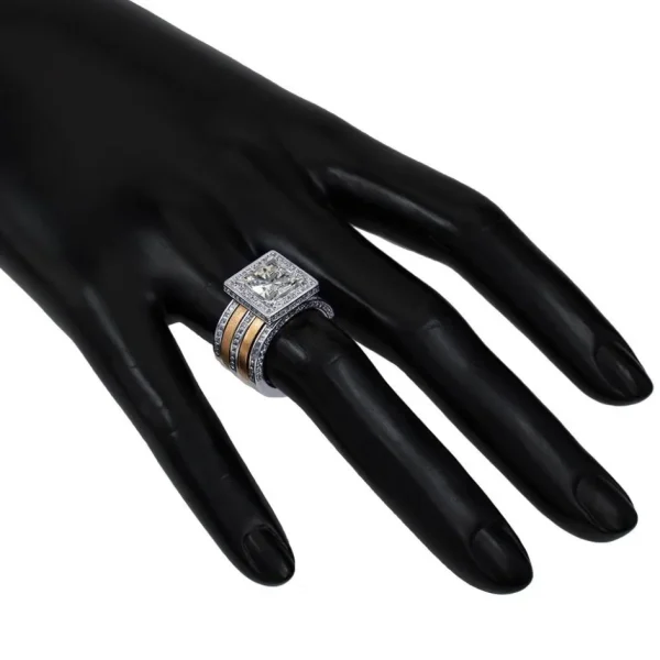 Halo*Alex Soldier Eternal Love Diamond Princess Halo Engagement Ring