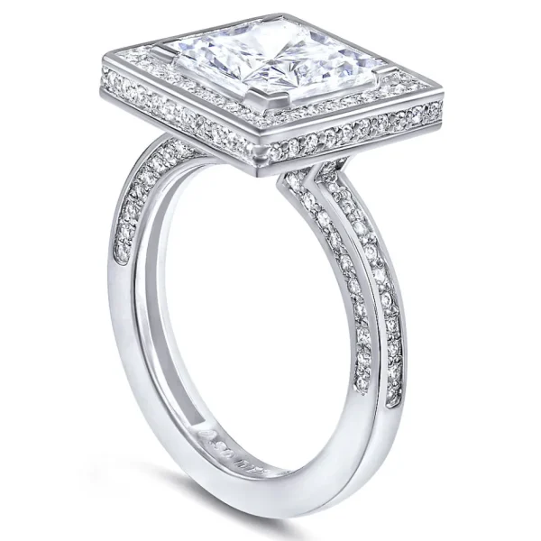 Halo*Alex Soldier Eternal Love Diamond Princess Halo Engagement Ring