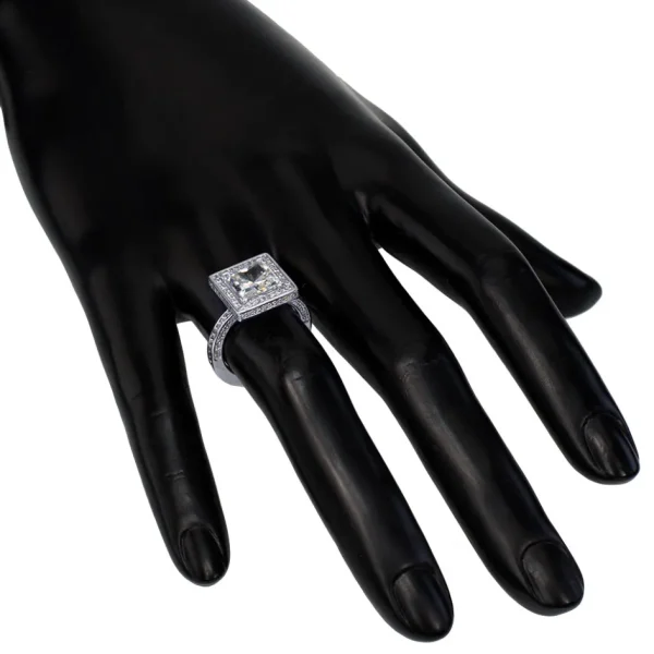 Halo*Alex Soldier Eternal Love Diamond Princess Halo Engagement Ring