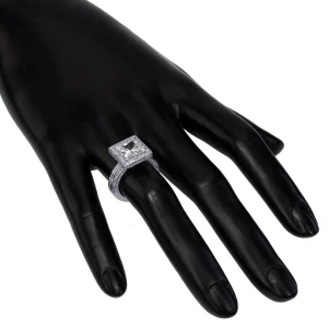 Halo*Alex Soldier Eternal Love Diamond Princess Halo Engagement Ring