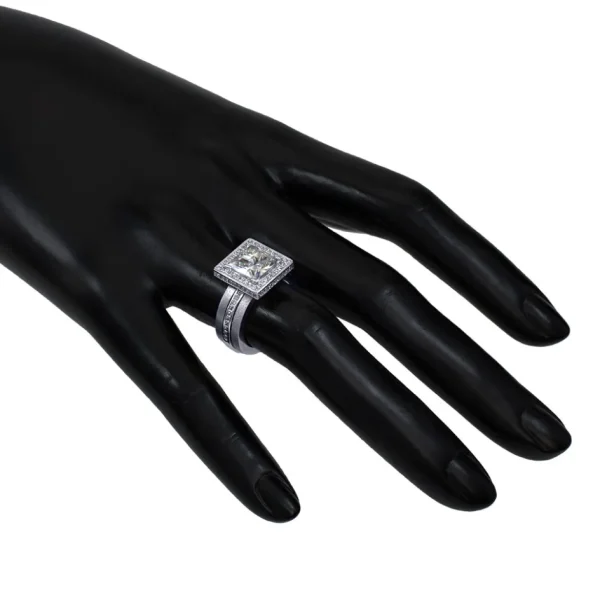 Halo*Alex Soldier Eternal Love Diamond Princess Halo Engagement Ring