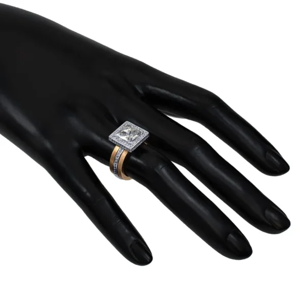 Halo*Alex Soldier Eternal Love Diamond Princess Halo Engagement Ring