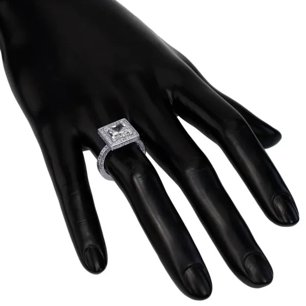 Halo*Alex Soldier Eternal Love Diamond Princess Halo Engagement Ring