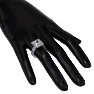 Halo*Alex Soldier Eternal Love Diamond Princess Halo Engagement Ring