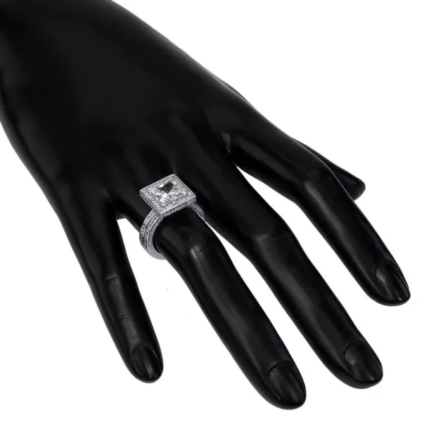 Halo*Alex Soldier Eternal Love Diamond Princess Halo Engagement Ring