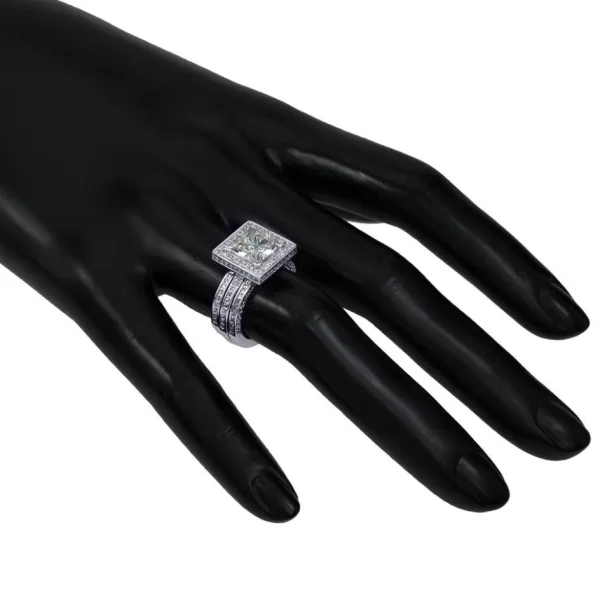 Halo*Alex Soldier Eternal Love Diamond Princess Halo Engagement Ring