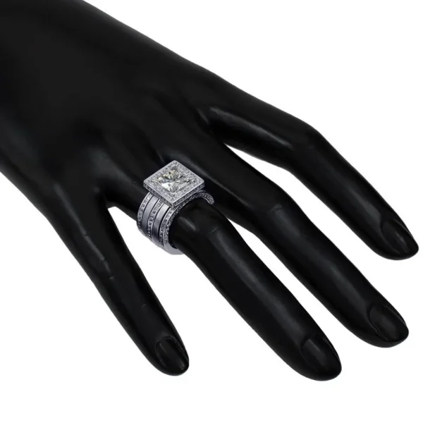 Halo*Alex Soldier Eternal Love Diamond Princess Halo Engagement Ring