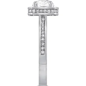 Halo*Alex Soldier Eternal Love Diamond Square Halo Engagement Ring