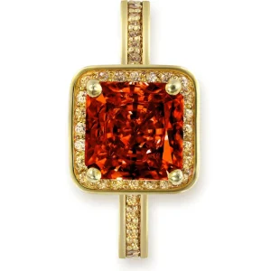 Gold Rings | Color Gemstone Rings*Alex Soldier Eternal Love Garnet Gold Engagement Ring