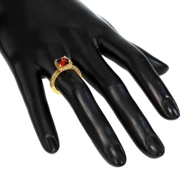 Gold Rings | Color Gemstone Rings*Alex Soldier Eternal Love Garnet Gold Engagement Ring