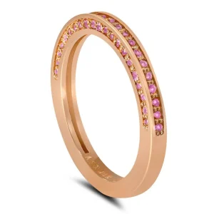 Gemstone Bands | Classic*Alex Soldier Eternal Love Pink Sapphire Wedding Band