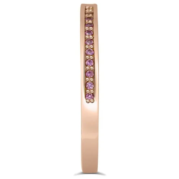 Gemstone Bands | Classic*Alex Soldier Eternal Love Pink Sapphire Wedding Band