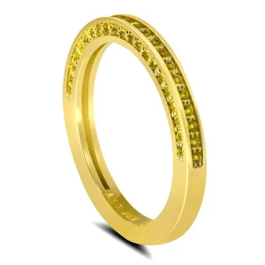 Gemstone Bands | Classic*Alex Soldier Eternal Love Yellow Sapphire Wedding Band