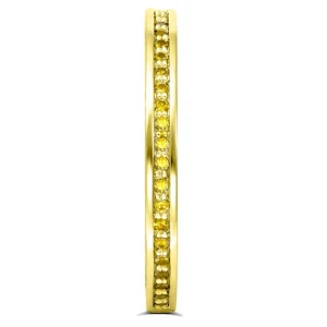 Gemstone Bands | Classic*Alex Soldier Eternal Love Yellow Sapphire Wedding Band
