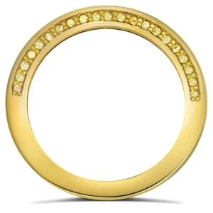 Gemstone Bands | Classic*Alex Soldier Eternal Love Yellow Sapphire Wedding Band
