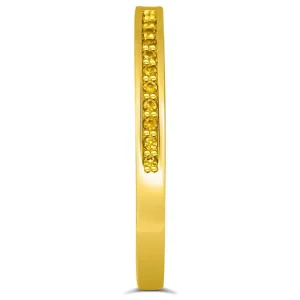 Gemstone Bands | Classic*Alex Soldier Eternal Love Yellow Sapphire Wedding Band