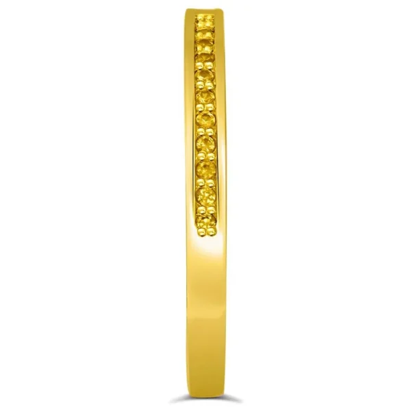 Gemstone Bands | Classic*Alex Soldier Eternal Love Yellow Sapphire Wedding Band