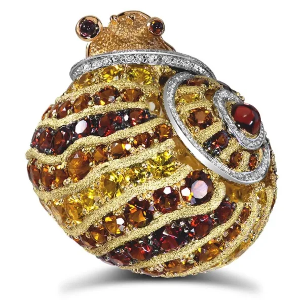 Diamond Jewelry | Garnet Jewelry*Alex Soldier Gold & Platinum Sunny The Snail Ring