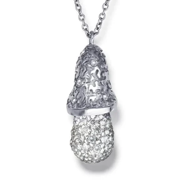 Diamond Jewelry | Pendants*Alex Soldier Gold Acorn Pendant with White Diamonds On Chain