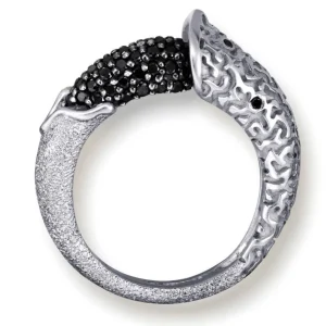 Designer Rings | Gold Rings*Alex Soldier Gold Acorn Ring with Black Diamonds