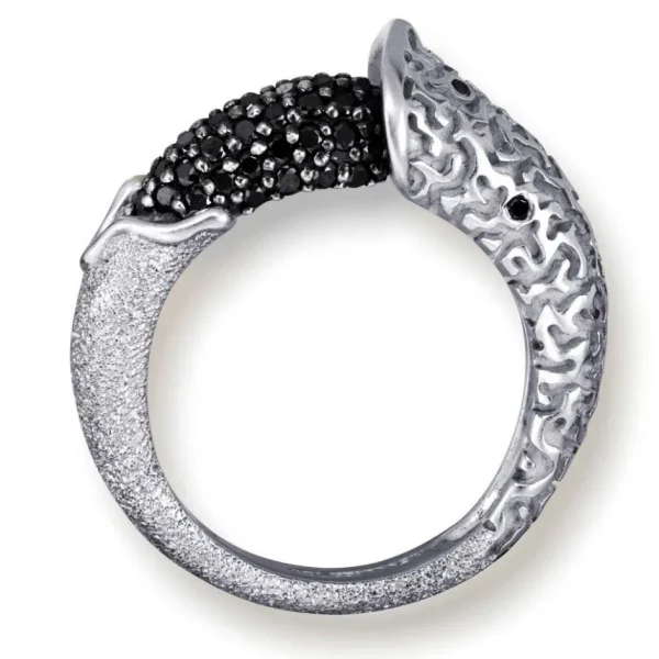 Designer Rings | Gold Rings*Alex Soldier Gold Acorn Ring with Black Diamonds