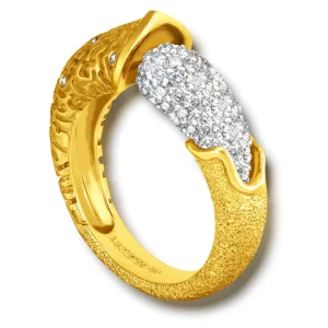Diamond Jewelry | Designer Rings*Alex Soldier Gold Acorn Ring with Diamonds