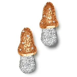 Diamond Jewelry | Diamond Earrings*Alex Soldier Gold Acorn Stud Earrings with Diamonds