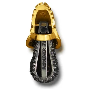 Diamond Earrings | Stud Earrings*Alex Soldier Gold Acorn Stud Earrings with Black Diamonds