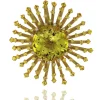 Other Brooches | Gold Brooches With Gemstone*Alex Soldier Gold Astra Brooch with Lemon Quartz, Sapphire & Diamond