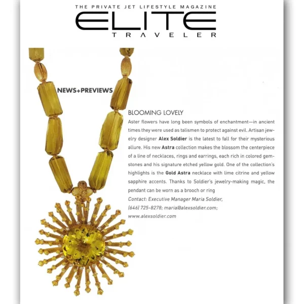 Other Brooches | Gold Brooches With Gemstone*Alex Soldier Gold Astra Brooch with Lemon Quartz, Sapphire & Diamond
