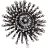 Other Brooches | Gold Diamond Brooches*Alex Soldier Gold Astra Brooch with White & Black Diamonds