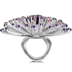 Amethyst Jewelry | Designer Rings*Alex Soldier Gold Astra Ring with Amethyst, Tourmalines & Diamonds