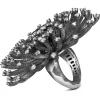 Designer Rings*Alex Soldier Gold Astra Ring with White & Black Diamonds