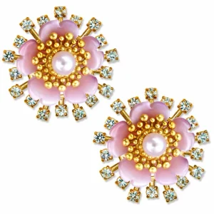 Pearl Earrings | Stud Earrings*Alex Soldier Gold Baby Blossom Earrings with Pearls