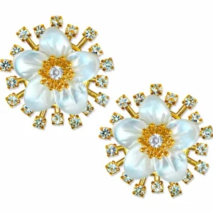 Pearl Earrings | Stud Earrings*Alex Soldier Gold Baby Blossom Earrings with Mother Of Pearl