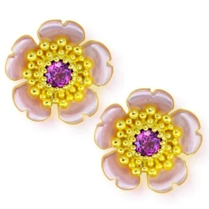 Pearl Earrings | Stud Earrings*Alex Soldier Gold Baby Blossom Earrings with Rose Mother Of Pearl