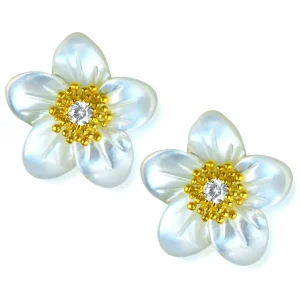 Pearl Earrings | Stud Earrings*Alex Soldier Gold Baby Blossom Earrings with Mother Of Pearl