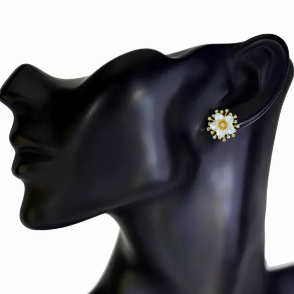 Pearl Earrings | Stud Earrings*Alex Soldier Gold Baby Blossom Earrings with Mother Of Pearl